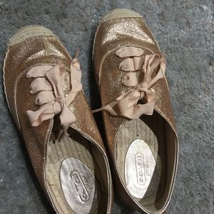 Coach shoes-Champagne sparkly shoes size 7.5